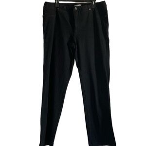 Isaac Mizrahi Live! Black Stretch Pants Plus Size 16